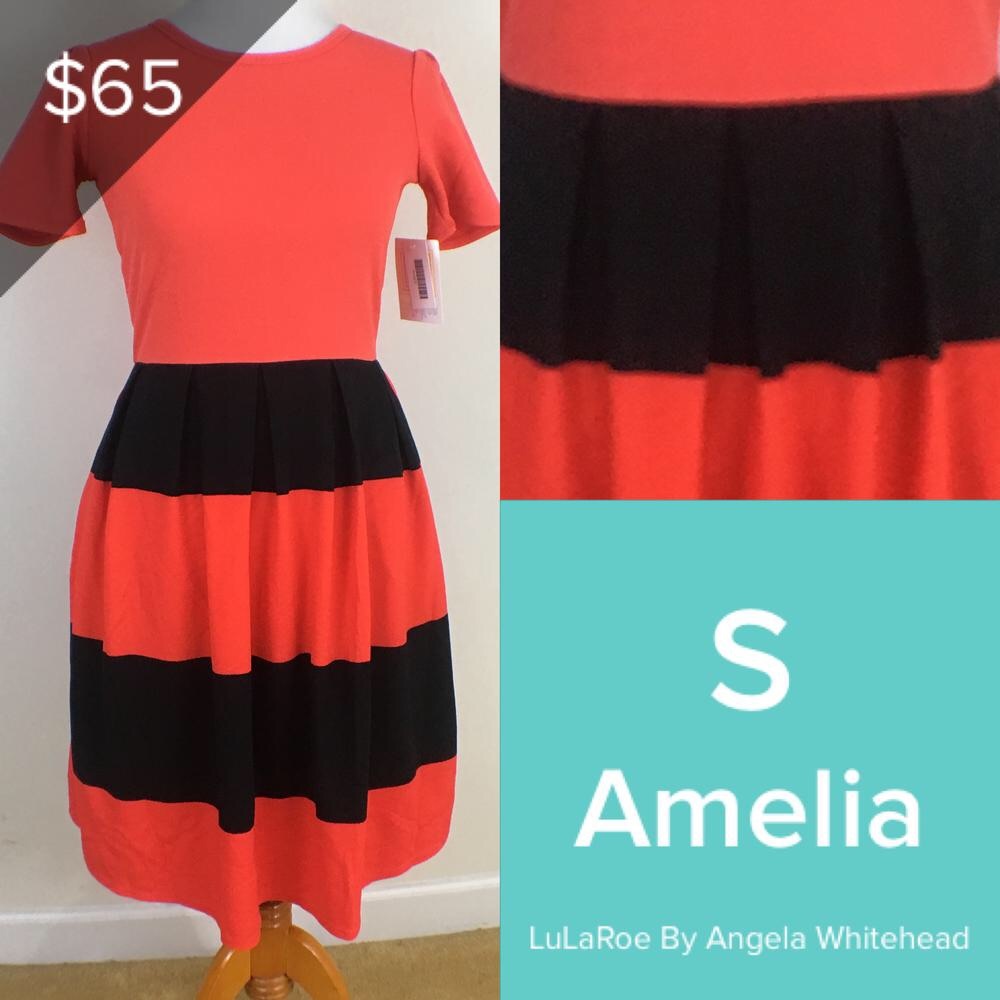 LuLaRoe Amelia S - pocket dress! NWT Color Block